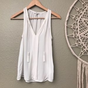 JOIE 'Airlan' Silk Sleeveless Tassel Tank